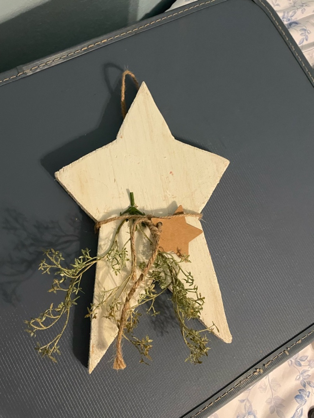 Rustic White Star Holiday Wall Hanging - Unbranded